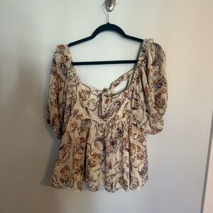 Jacquie the Label Large Bloomin Beauty Blouse Floral Paisley